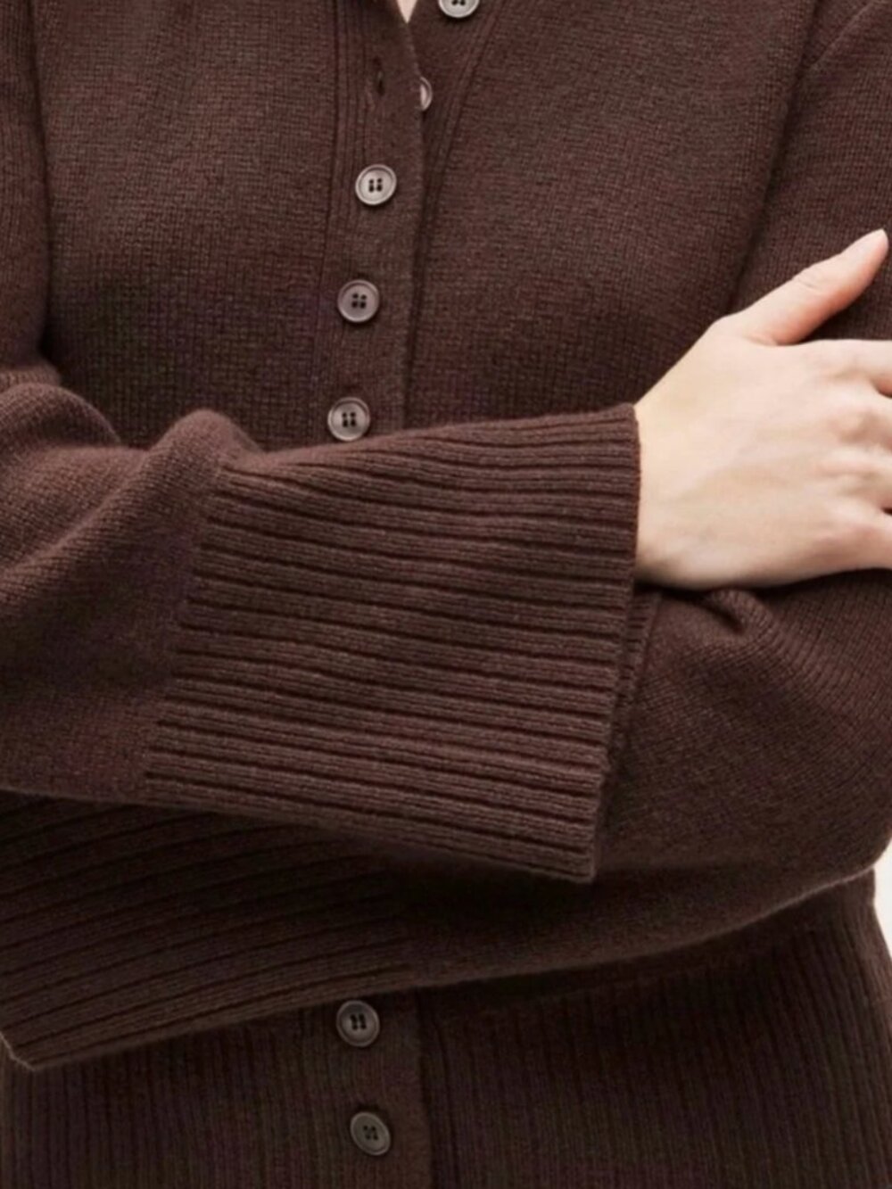 J.Crew Chocolate Brown 100% Lambswool Milano Cardigan Jacket in Size M - Picture 3 of 9